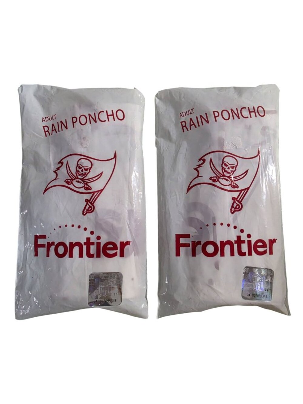 Tampa Bay Buccaneers Adult Rain Ponchos Lot of 2 Frontier NFL Licensed Sealed